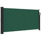vidaXL Marquise latérale extensible vert foncé 100x500 cm