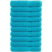 vidaXL Serviettes de qualité supérieure SOLUND 10 pcs turquoise