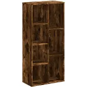 vidaXL Bibliothèque chêne fumé 50x25x105 cm bois d'ingénierie