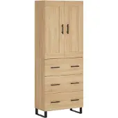 vidaXL Highboard chêne Sonoma 69,5x34x180 cm Matériau dérivé du bois