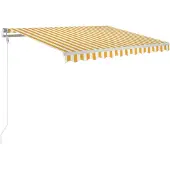 vidaXL Store manuel rétractable 350x250 cm jaune et blanc