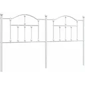 vidaXL Tête de lit de rechange en métal blanc 180 cm