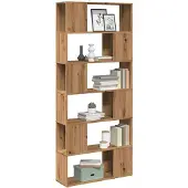 vidaXL Bibliothèque/Séparateur de pièce chêne artisanal 80x24x186 cm