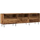 vidaXL Armoire TV imitation vieux bois 150x30x44,5 cm Matériau dérivé du bois