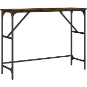 vidaXL Table console chêne fumé 100x32x75 cm bois d'ingénierie