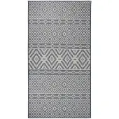 vidaXL Tapis à tissage plat d'extérieur 80x150 cm Rayures bleues