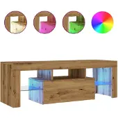 vidaXL Armoire TV avec LED Chêne Artisan 120x36,5x40 cm Bois composite