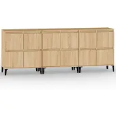 vidaXL Sideboards 3 pièces chêne Sonoma 60x35x70 cm bois composite