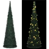 vidaXL Sapin de Noël artificiel pré-éclairé avec guirlandes vert 150cm