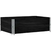 vidaXL Jardinière noire 120x80 cm pin massif