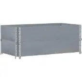 vidaXL Jardinière gris 100x50 cm bois massif de pin