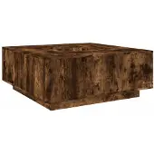 vidaXL Table basse chêne fumé 100x100x40 cm bois composite