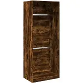 vidaXL Armoire chêne fumé 80x50x200 cm Bois composite