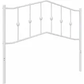 vidaXL Tête de lit de rechange en métal blanc 107 cm