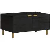 vidaXL Table basse noire 80x50x40 cm bois composite