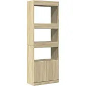 vidaXL Buffet haut 63x33x180 cm chêne sonoma bois d'ingénierie