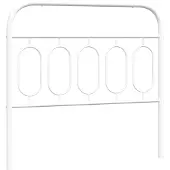 vidaXL Tête de lit de rechange en métal blanc 107 cm