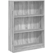 vidaXL Bibliothèque sonoma gris 80x24x109 cm bois d'ingénierie