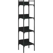 vidaXL Bibliothèque à 4 niveaux noir 35x30x138,5 cm bois d'ingénierie