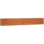vidaXL Lit surélevé Rouillé 320x40x45 cm acier corten