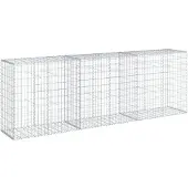 vidaXL Gabion avec couvercle 300x50x100 cm Fer galvanisé