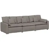 vidaXL Canapé modulable avec coussins taupe