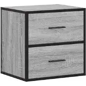 vidaXL Table de chevet murale sonoma gris 40x31x39,5 cm