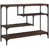 vidaXL Table console chêne marron 100x30x75 cm bois d'ingénierie