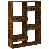 vidaXL Cloison de séparation chêne fumé100x33x135 cm bois d'ingénierie