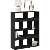 vidaXL Bibliothèque noir 100x33x125,5 cm bois d'ingénierie
