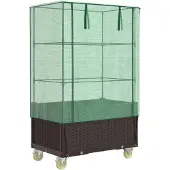 vidaXL Lit surélevé avec rehausse et roulettes aspect rotin 80x50x182 cm