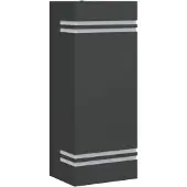 vidaXL Applique murale extérieure noir acier inoxydable