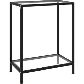 vidaXL Table console Transparent 60x35x75 cm Verre trempé