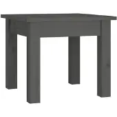 vidaXL Table basse Gris 35x35x30 cm Pin massif