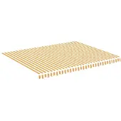 vidaXL Ersatztuch für awning 4,5 x 3,5 m gelb und weiß
