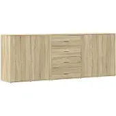 vidaXL Sideboards 3 pcs. chêne Sonoma bois composite