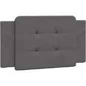 vidaXL Coussin de tête de lit "Zadar" Gris 100 cm Similicuir
