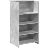 vidaXL Comptoir de réception gris béton 55x50x103,5 cm Bois composite