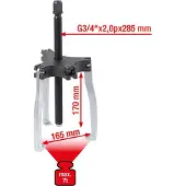 Ks Tools Extracteur à griffes 2 + 3 universel 165 mm 7 tonnes 640.4205