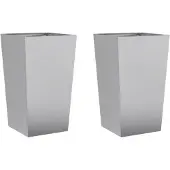 vidaXL Jardinières 2 pcs 45x45x75 cm acier galvanisé
