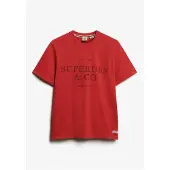 Superdry T-Shirt anthracite / rouge