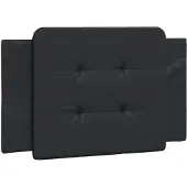 vidaXL Coussin de tête de lit "Zadar" noir 80 cm similicuir