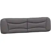 vidaXL Coussin de tête de lit "Hvar" Gris 200 cm Similicuir