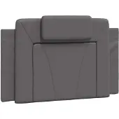 vidaXL Coussin de tête de lit "Viana" Gris 90 cm Similicuir