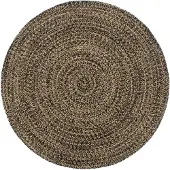 vidaXL Tapis fait à la main Jute Noir et marron 180 cm