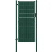 vidaXL Portail De Clôture Pvc Et Acier 100x204 Cm Vert