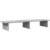 vidaXL Support d'écran gris béton 100x27x15 cm Bois composite