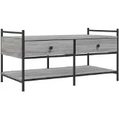vidaXL Table basse Gris Sonoma 99x50x50 cm Bois composite