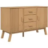 vidaXL Sideboard OLDEN Marron 114x43x73,5 cm Pin massif