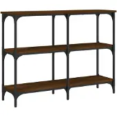 vidaXL Table console chêne marron 100x29x75 cm bois d'ingénierie